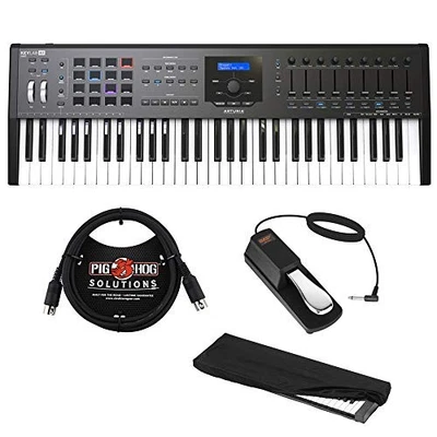 Arturia KeyLab MKII 61 MIDI Controller Black w/ 6ft Cable, Pedal & Cover Medium - Image 1 of 4