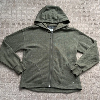 Sudadera con Capucha Prana Cremallera Completa Para Mujer Pequeña Verde Oliva Informal Fin de Semana Caminata Aire Libre Foto 1 de 4