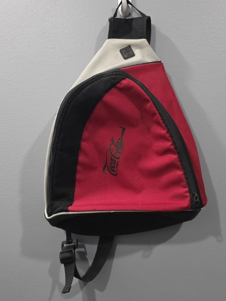 Gemline Vintage Coca Cola Sling Crossbody Shoulder Back Pack Red/White/Black - Image 1 of 4