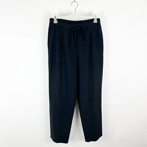 Pendleton Lightweight Pants Womens Size 8 Black Elastic Tie Waist Cropped - Picture 1 of 12