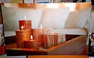 Leinwandbild DEKO Batteriebetrieben Gr.55 x 35cm LED  2x1,5V  AA mit Schalter - Bild 1 von 4