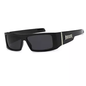 Gafas de sol Locs para hombre Cholo Biker - negras brillantes - LC33 - Imagen 1 de 3