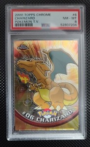 2000 Topps Chrome Pokemon TV Charizard #6 PSA 8 NM-MT