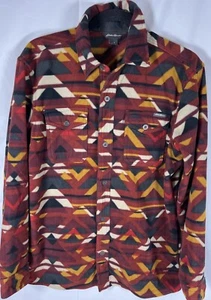Eddie Bauer Herren Fleece Shacket Aztec Southwest Button Down Gr. Small - Bild 1 von 10