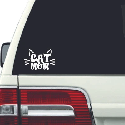 Any Color - CAT MOM Vinyl Car SUV Window Sticker Bumper Decal Cats Kitty Meow - Image 1 of 2