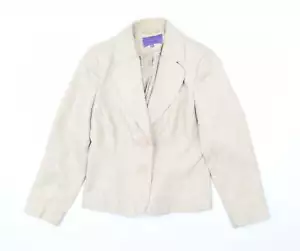 Autonomy Womens White Overcoat Coat Size 12 - Picture 1 of 12