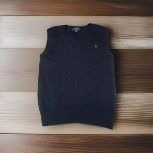 Polo Ralph Lauren Youth Sweater Vest Cable Knit Pony Logo Embroidered M (10-12) - Picture 1 of 7