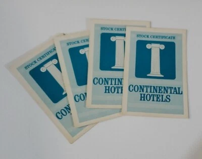 4 X 1968 Acquire Board Game Replacement Piece Stock Cards Continental Hotels - Image 1 of 3