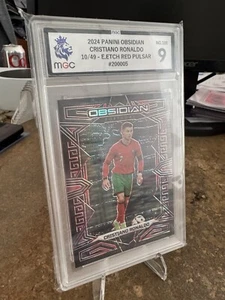 Cristiano Ronaldo Panini Obsidiana 2023-24 Grabado Eléctrico Rojo 10/49 Portugal - Imagen 1 de 2