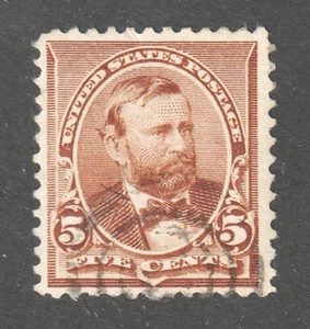 Scott # 223, Used, F, 5¢ Ulysses S. Grant, 1890, Light Bulls-Eye Cancel - Picture 1 of 2