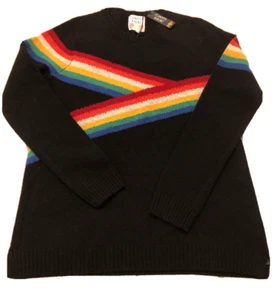Clements Ribeiro Pop Vibrant Rainbow Lambswool Blend Knitted Jumper Size 14 NEW - Picture 1 of 13