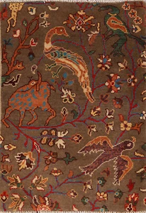 Lebendiger Kasak Pakistanischer Teppich Handgefertigt Tradition Blumenmuster Wolle 2x3 Fuß - Bild 1 von 8