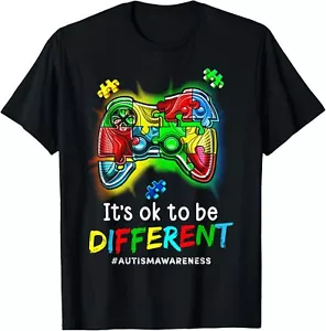 Autism Awareness Men Kids Boys Autism Video Game Month T-Shirt - Picture 1 of 5