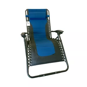 2 Zero Gravity klappbare Deluxe gepolsterte Liegestühle Gartenliege Wohnwagen - Bild 1 von 4