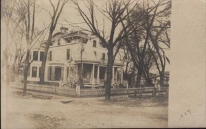 antique LACON IL SHAW HOUSE PRAIRIE & 1ST pre tornado Real Photo postcard RPPC - Picture 1 of 2