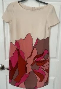 NEW WITH TAGS! Ann Taylor Loft Flower Lined Shift Dress With Zipper Size 0 $89 - Picture 1 of 6