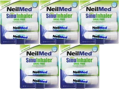 NeilMed SinuInhaler Natural Non Medicated Aromatherapy Inhaler 2 Count Pack of 5 - Image 1 of 3