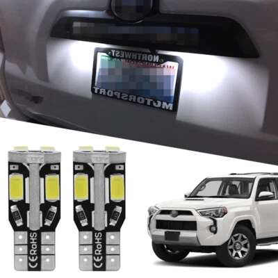 2 peças 6000K branco 168 lâmpadas LED placa de licença para 1996-2022 Toyota 4Runner - Imagem 1 de 4