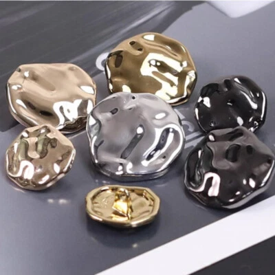 6X DIY Irregular Buttons Sewing Craft for Overcoat Suit Coat Jacket Retro Decor  - Image 1 of 4