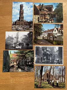 LOT OF 7 ANTIQUE BRUGES POSTCARDS - Picture 1 of 2
