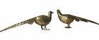 Vintage Pair Of Brass Pheasant Figures - Stunning Detail 14ins Each.