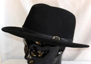 Bailey of Hollywood Black LiteFelt Wool Briar Fedora Hat-H2O Repel & Pack-XL - Picture 1 of 13