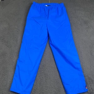 Hello Hansen Women’s Rain Pants Windbreaker Small Blue Logo Zip VTG - Picture 1 of 13