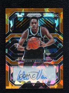 2020-21 Panini Prizm Penmanship Orange Ice Devin Vassell #RP-DVS Rookie Auto RC