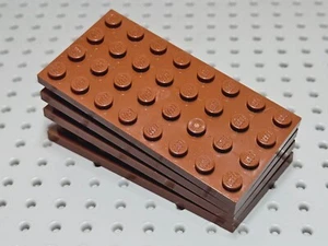 Placa Lego 4x8 [3035] Marrón Rojizo x4 - Imagen 1 de 6