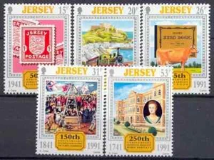 Jersey 1991 Yvert 538/42 Anniversaries MNH VF - Picture 1 of 1