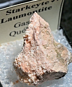 VERY RARE STARKEYITE IN LAUMONTITE, 2 X 2 X 2.5 CM, GASPÉ, QUEBEC, CANADA #4 - Picture 1 of 1