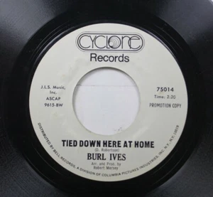 Pop Promo 45 Burl Ives - Tied Down Here At Home / One More Time Billy Brown On C - Picture 1 of 2