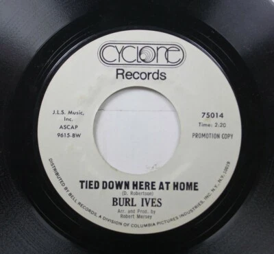 Pop Promo 45 Burl Ives - Tied Down Here At Home / One More Time Billy Brown On C - Image 1 of 2