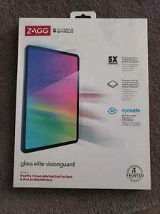 ZAGG Glass Elite VG 11-inch Apple iPad Pro (3rd/2nd/1st Gen) iPad Air Gen. 4 / 5 - Picture 1 of 2