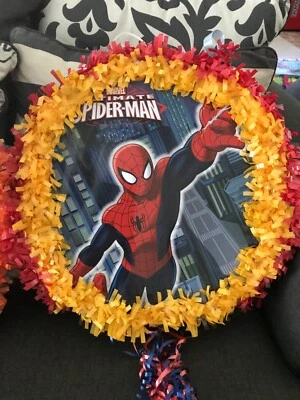 Spider Man Hit/String Piñata- Party Game & Candy Holder NEW - Image 1 of 2