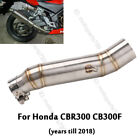 Do Honda CBR300R CB300F Zmodyfikowany wydech Środkowe ogniwo Rura Wsuwane złącze ewakuacyjne
