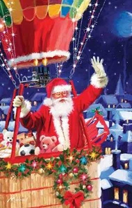 Rompecabezas Sunsout; globo de Santa; arte de The Macneil Studio; 550 piezas - Imagen 1 de 1