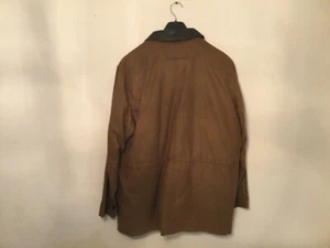 RAINFOREST MENS COAT ZIP OFF LEATHER COLLAR ZIP OUT LINING WATER RESISTANT - Picture 1 of 5