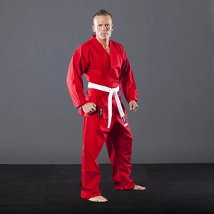 KARATEGI ROT KEIKOGI KARATE POLY 8oz SUIT Kimono Uniform Karateka Uniform - Bild 1 von 3