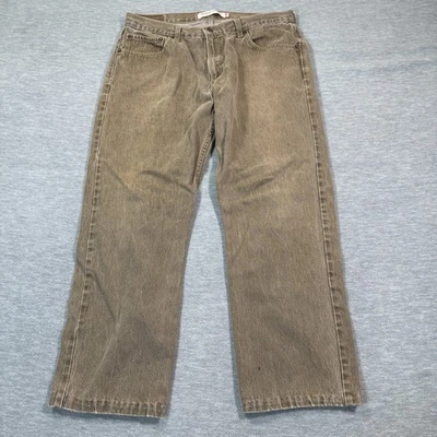 Levis Jeans Mens 36x30 Brown Straight Fit 505 Denim Pants Classic Five Pocket - Image 1 of 4