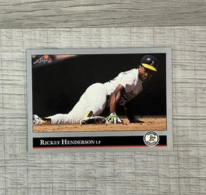 1992 Leaf #116 Rickey Henderson Oakland Athletics BASEBALL Card - Picture 1 of 6