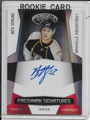 2010-11 Certified Nick Spaling Mirror Red Rookie Auto # 179 #d/250 - Image 1 of 2