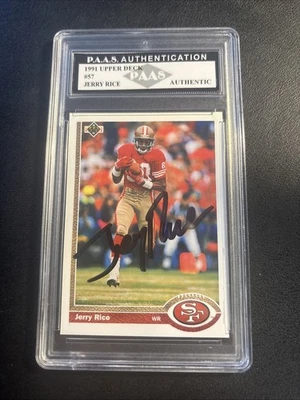 Jerry Rice 1991 auténtico automático - 1991 cubierta superior #57 Foto 1 de 4