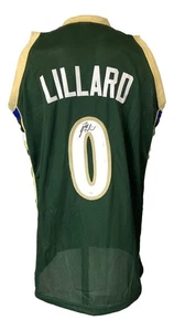 Damian Lillard Milwaukee Signed Green Basketball Jersey JSA - Picture 1 of 4