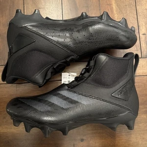 Adidas Adizero Chaos Athletic Football Cleats Shoes Black ID9103 Men's Sz 10 New - Picture 1 of 7