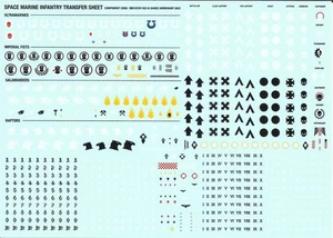 40K Space Marines Primaris Aggressors Infantry Transfers 1 Sheet 2023 ver. - Picture 1 of 1