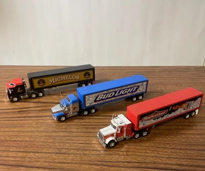 Budweiser Peterbilt Tractor/Trailer. 1/100 scale die-cast by Matchbox Lot Of 3 - Image 1 of 4