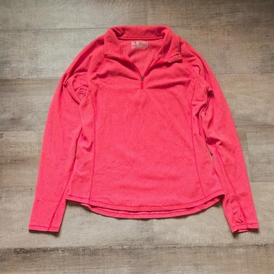 Pulôver New Balance Neon Fire laranja super macio quarto de zíper tamanho G - Imagem 1 de 4