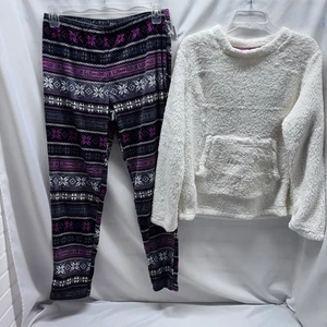 Pigiama sherpa donna manica lunga Secret Treasures taglia XL fiocchi di neve vacanza nuovo con etichette - Foto 1 di 10