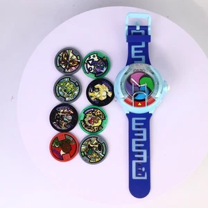 Yo-kai Watch DX U Prototype V.7 Watch Blue & 8 Medal Lot BANDAI JAPAN AS-IS - Picture 1 of 7